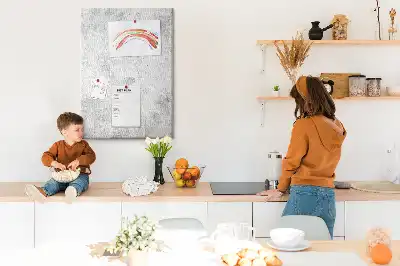 Wall cork memo board Concrete wall