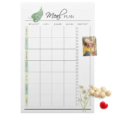 Cork pin board Meal planner