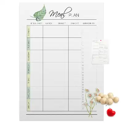 Cork pin board Meal planner