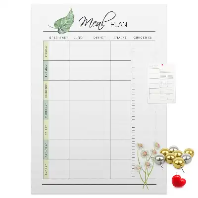 Cork pin board Meal planner