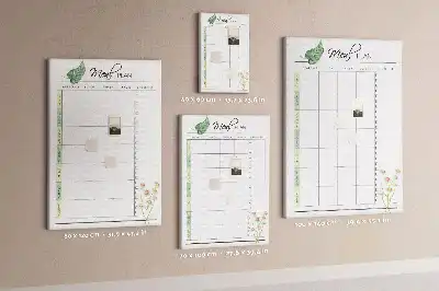 Cork pin board Meal planner