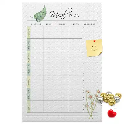 Cork pin board Meal planner