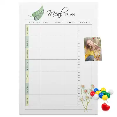 Cork pin board Meal planner