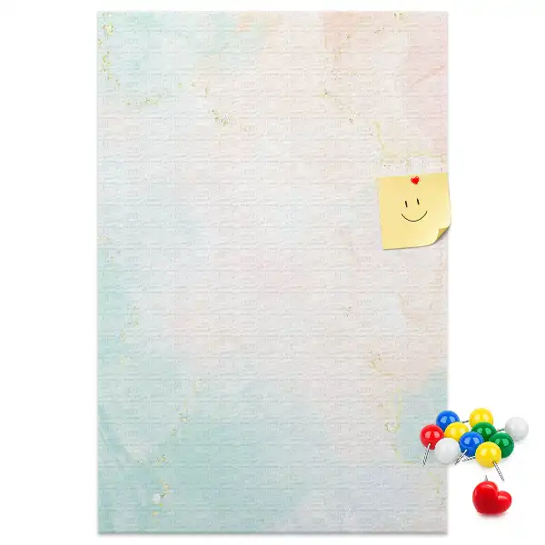 Cork Note Board Abstraction in pastels