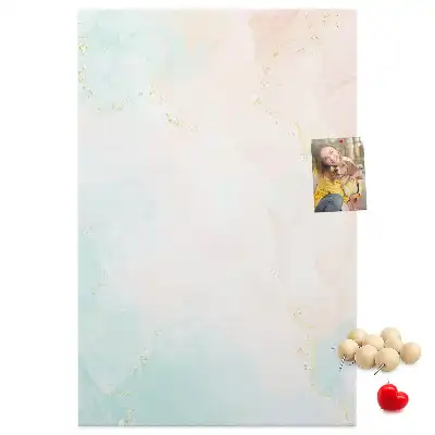 Cork Note Board Abstraction in pastels