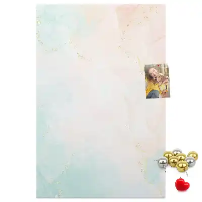 Cork Note Board Abstraction in pastels