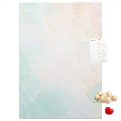Cork Note Board Abstraction in pastels