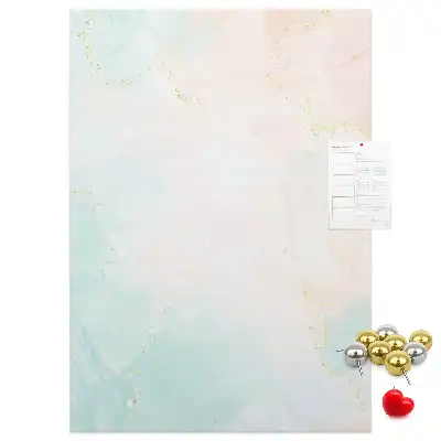 Cork Note Board Abstraction in pastels