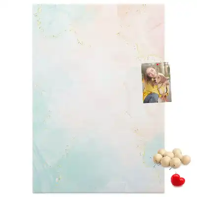 Cork Note Board Abstraction in pastels