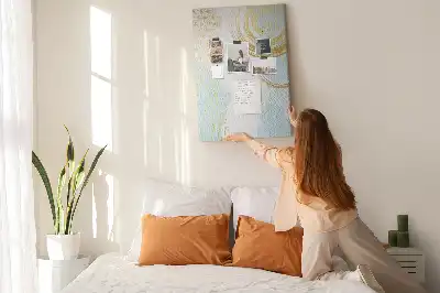 Decorative abstract cork memo board
