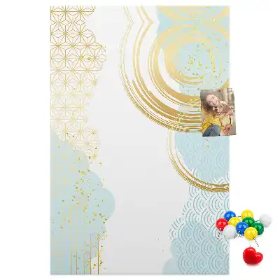 Decorative abstract cork memo board