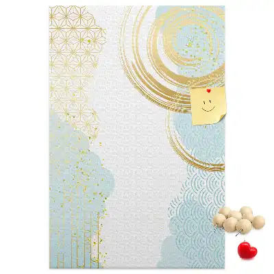 Decorative abstract cork memo board