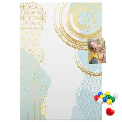 Decorative abstract cork memo board
