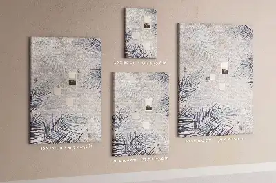 Palm leaf print cork pin board