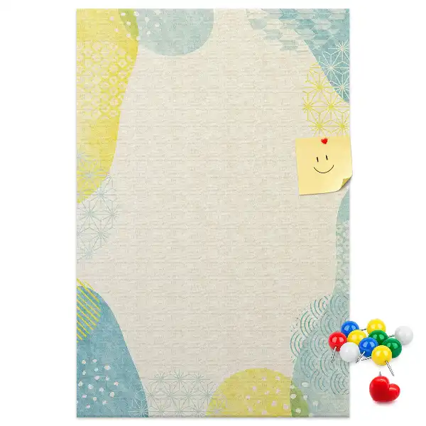 Wall cork memo board Decorative border