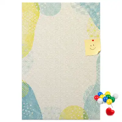 Wall cork memo board Decorative border