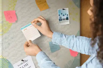 Wall cork memo board with decorative border