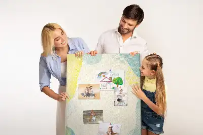 Wall cork memo board with decorative border