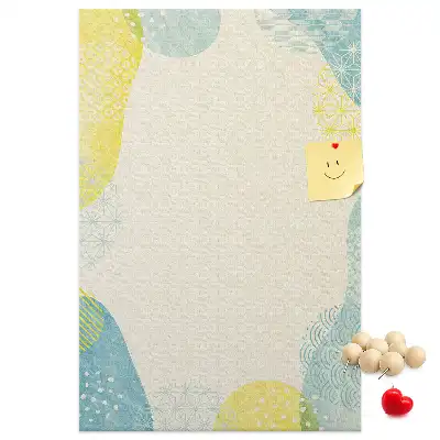 Wall cork memo board with decorative border