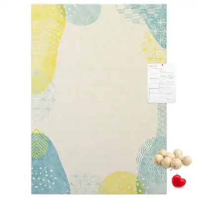 Wall cork memo board with decorative border