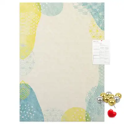 Wall cork memo board with decorative border