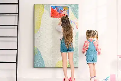 Wall cork memo board with decorative border