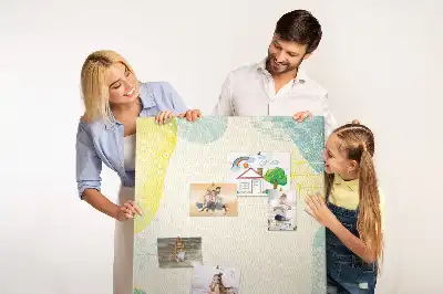 Wall cork memo board with decorative border