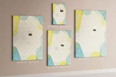 Wall cork memo board with decorative border