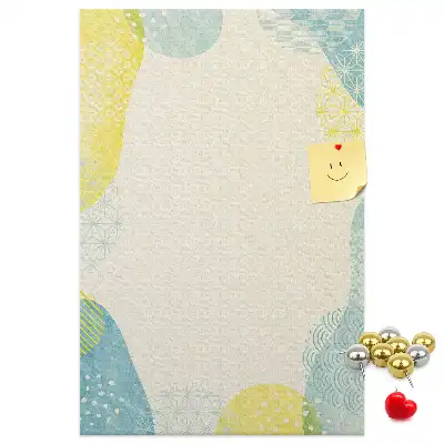 Wall cork memo board with decorative border