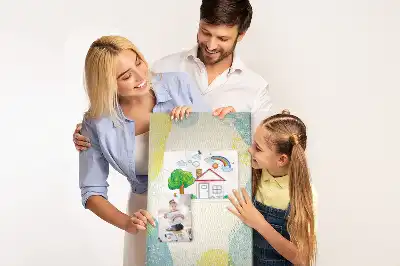 Wall cork memo board with decorative border