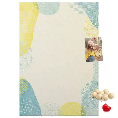 Wall cork memo board with decorative border