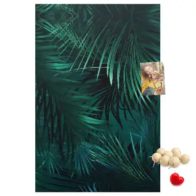 Exotic leaves cork pin board