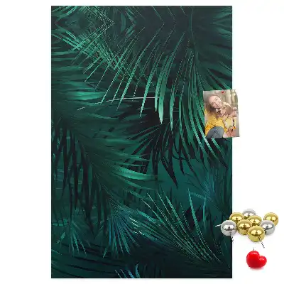 Exotic leaves cork pin board