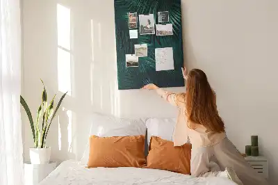 Exotic leaves cork pin board
