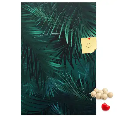 Exotic leaves cork pin board