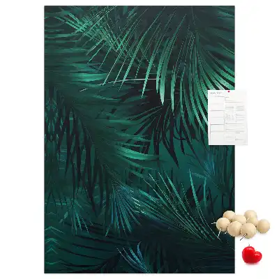 Exotic leaves cork pin board