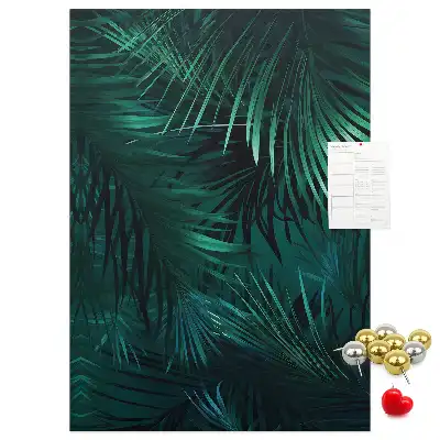 Exotic leaves cork pin board