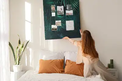 Exotic leaves cork pin board