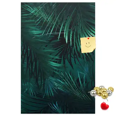 Exotic leaves cork pin board