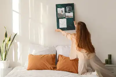 Exotic leaves cork pin board