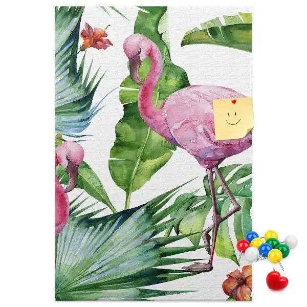 Wild Flamingo Nature Cork Note Board