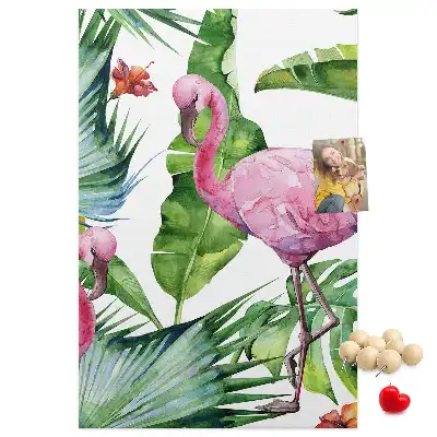 Wild Flamingo Nature Cork Note Board