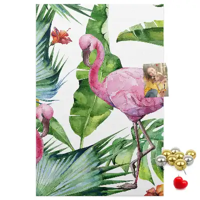 Wild Flamingo Nature Cork Note Board
