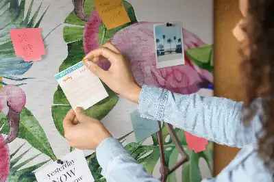 Wild Flamingo Nature Cork Note Board