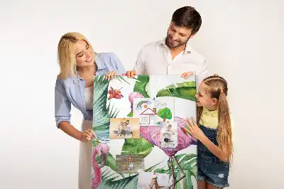 Cork Note Board Wild flamingo nature