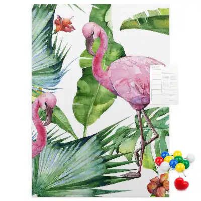 Wild Flamingo Nature Cork Note Board