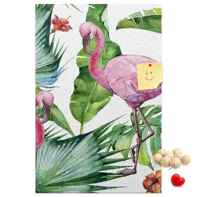 Wild Flamingo Nature Cork Note Board