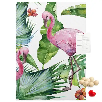 Cork Note Board Wild flamingo nature