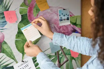 Wild Flamingo Nature Cork Note Board