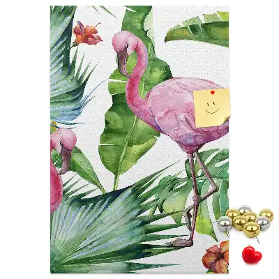 Cork Note Board Wild flamingo nature